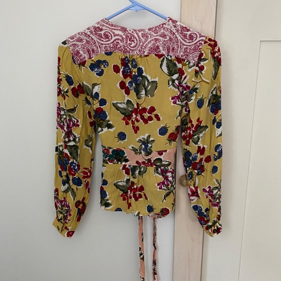 Anthropologie Meadow Rue Wrap Blouse Sz. 00 - Picture 3 of 3
